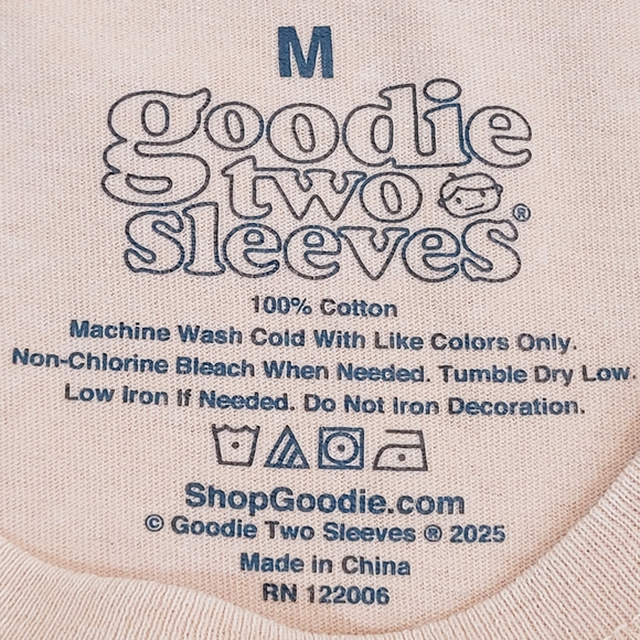 NWOT GOODIE TWO SLEEVES Vintage Wash Hawaiian Surf Graphics Pink T-Shirt Medium - Picture 4 of 5